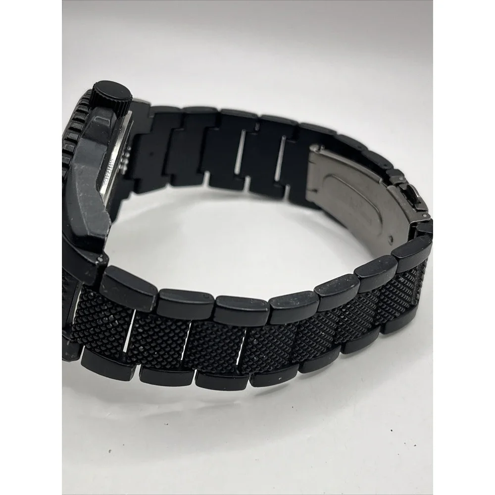 INC International Concepts Men's Quartz Watch Black‎ 46mm Case- New Battery